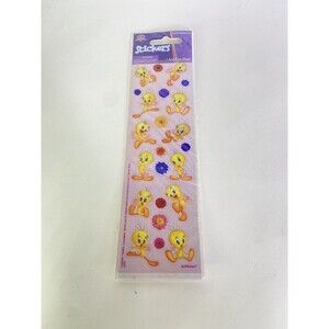 Vintage Amscan Tweety Bird Looney Tunes 1 Acid Free Sticker Sheet Stickers NEW